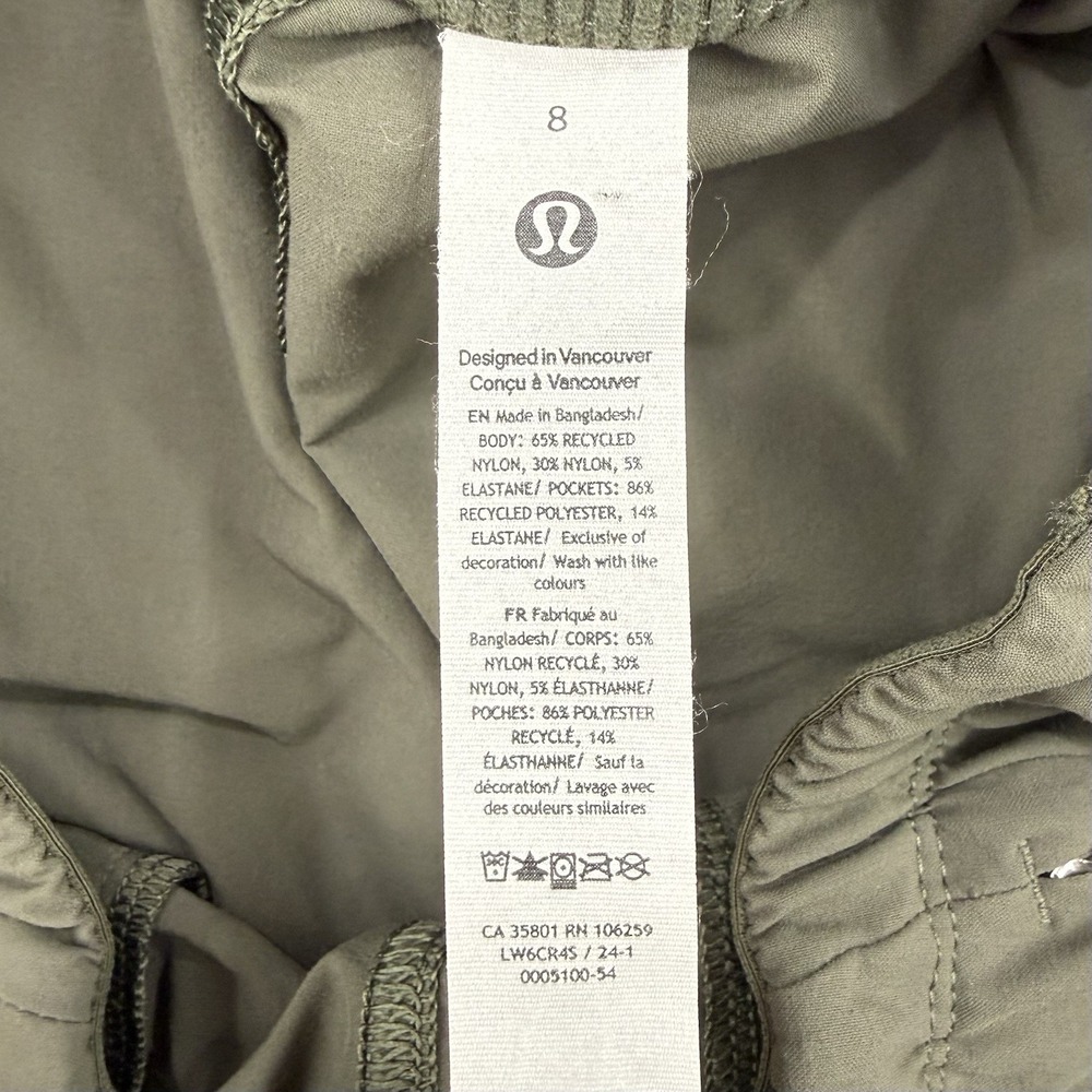 Lululemon Lightweight Mid-Rise Barrel-Leg Cropped Pant Women's 8 Green Swift - Picture 7 of 8